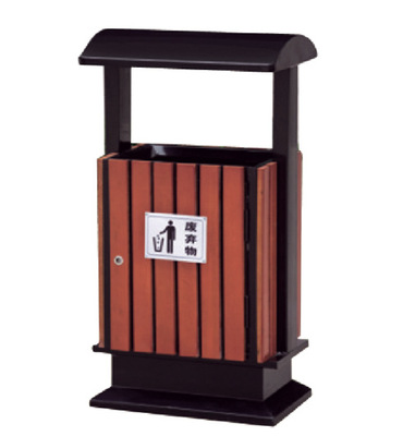 Square suitcase Wooden shell box Steel wood garbage can Garbage bin Price Discount Shanghai Manufactor Direct selling