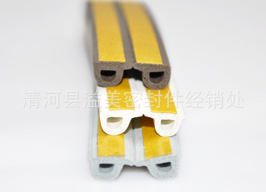 门窗自粘门窗密封条彩色发泡木门密封条P型自粘密封条9*5.5mm|ms