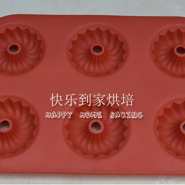 德国硅胶6联花模，六联圆形模具，小蛋糕，超级厚，用料多