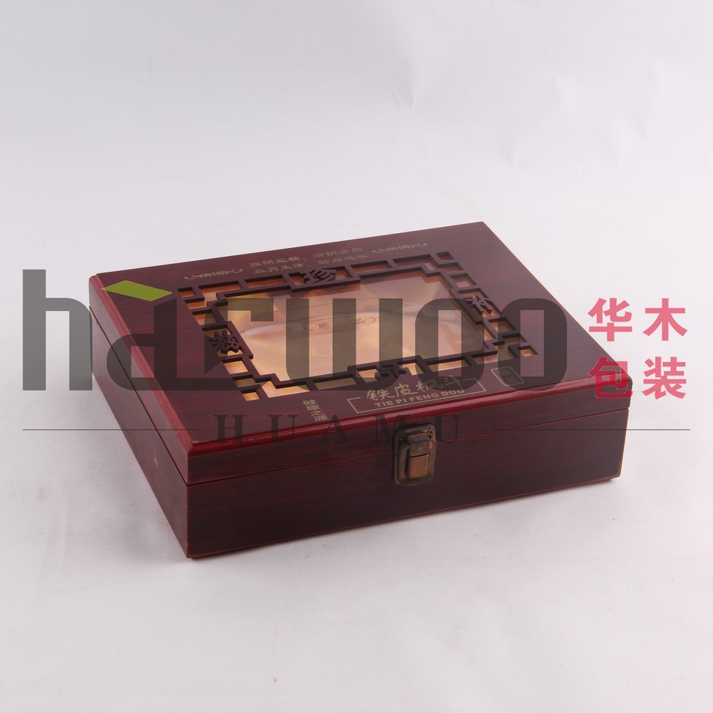 harwoo 精美保健药材雪蛤包装盒 高档木质雪蛤礼盒批发