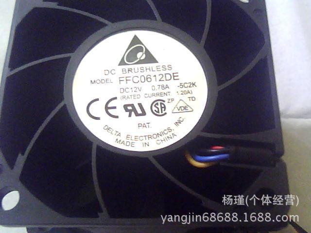 低价销售拆机翻新散热风扇6038   12V0.78A  1.2A 测试好