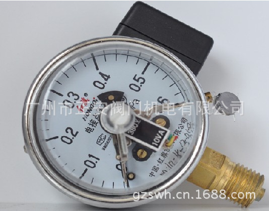 供应红旗YX-60电接点压力表、YX-100电接点真空压力表
