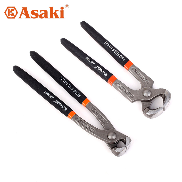 雅赛崎 双色防滑柄胡桃钳 扎线钳 拔钉钳 扎铁丝钳 修鞋钳 取钉钳