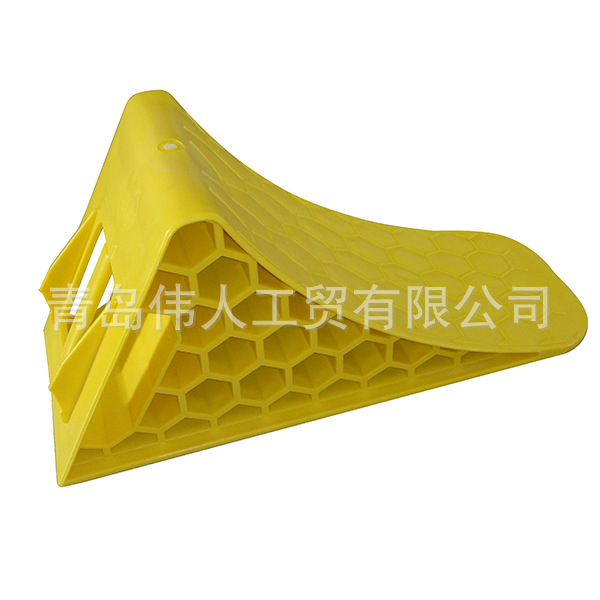 安全黄色塑料止轮块 质量轻 承重大