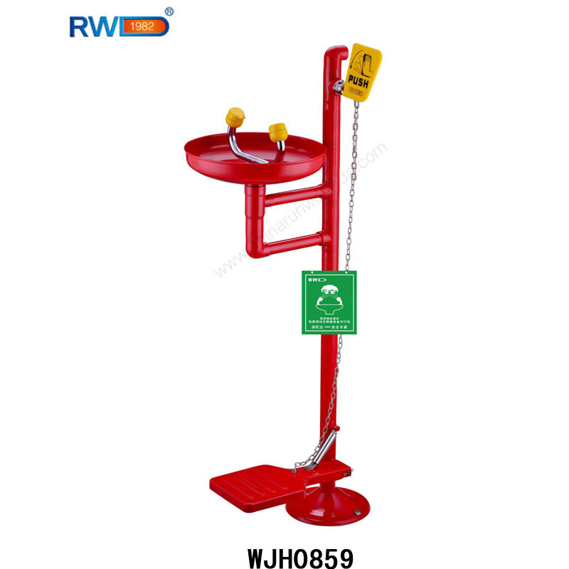 润旺达xyq 304 不锈钢 立式、耐酸碱、脚踏紧急洗眼器