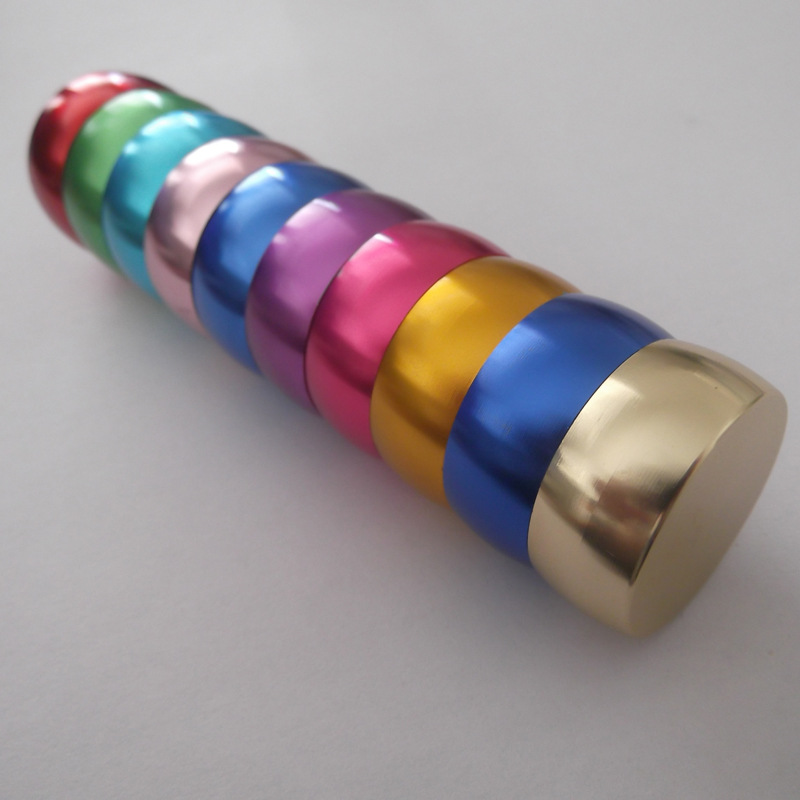 单节新款圆柱铝合金七彩毛毛虫金属移动电源 外贸礼品手机充电宝