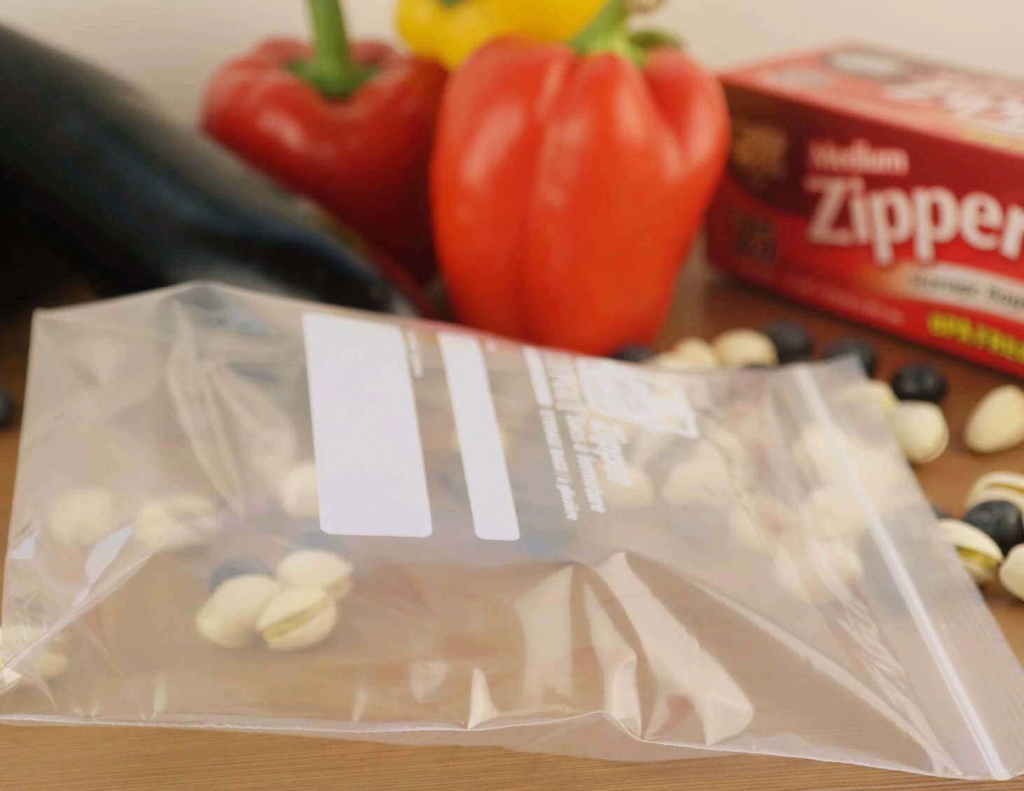 [冰箱自封保鲜袋生鲜款中号25只装分类加厚食品袋 重复使用]