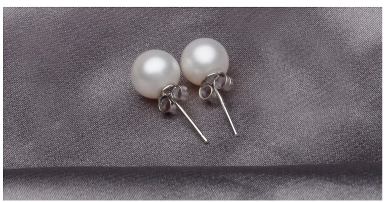Fashion Round Copper Inlay Pearl Ear Studs 1 Pair display picture 4