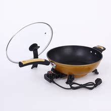工厂批发 韩式35cm带手柄电炒锅 多用电热锅  不沾锅 跑江湖新品