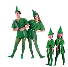 六一绿色精灵绿罗宾PeterPan儿童成人彼得潘绿树人小飞侠服装袜子