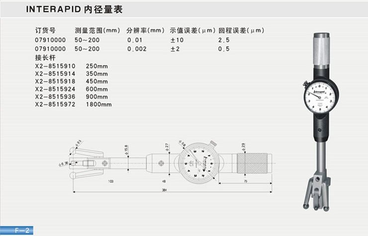 07910000TESA深孔内径量表
