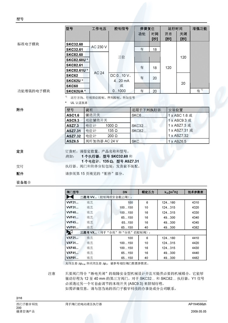 SIEMENS西门子SKC62 电动阀门执行器 带弹簧复位液压执行器 西门子