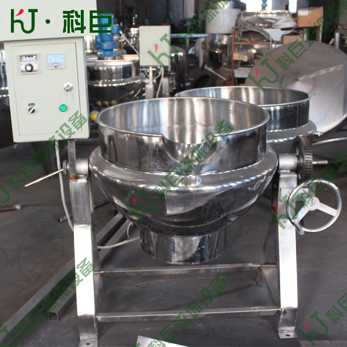 20L-1000L系列电加热可倾式无搅拌夹层锅 不带搅拌导热油双层锅