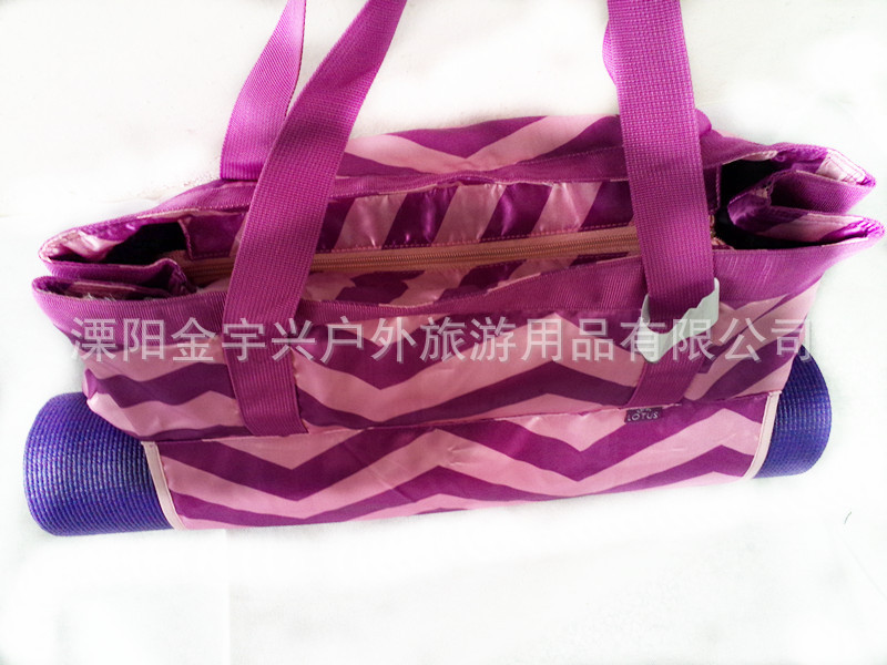 紅色波浪紋瑜伽袋