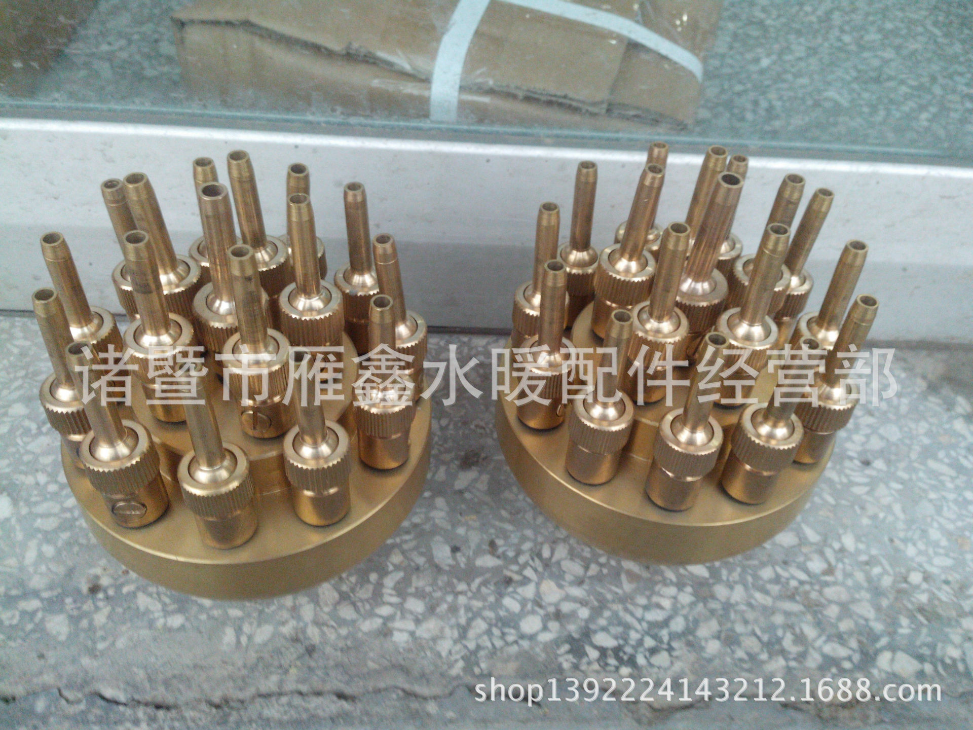 可调三层花喷头 1—2寸 可调花柱 水景景观喷头 园林灌溉 铜喷头