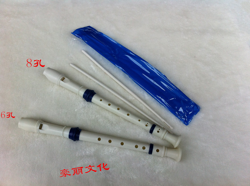 兰圈竖笛 6孔 8孔  六孔 八孔竖笛 练习竖笛带清洁棒特价|ru