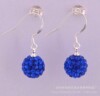 Earrings, ceramics, 10mm, 18 colors, diamond encrusted