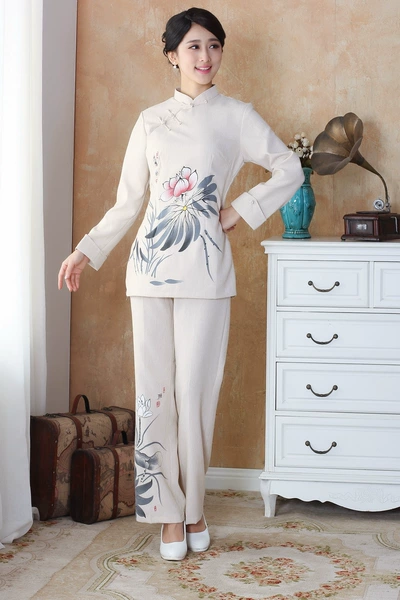 Beige trousers