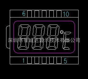 批发直发器卷发器LCD液晶段码屏温度显示屏