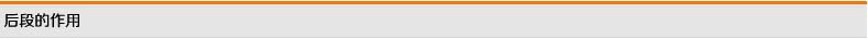 后段的作用