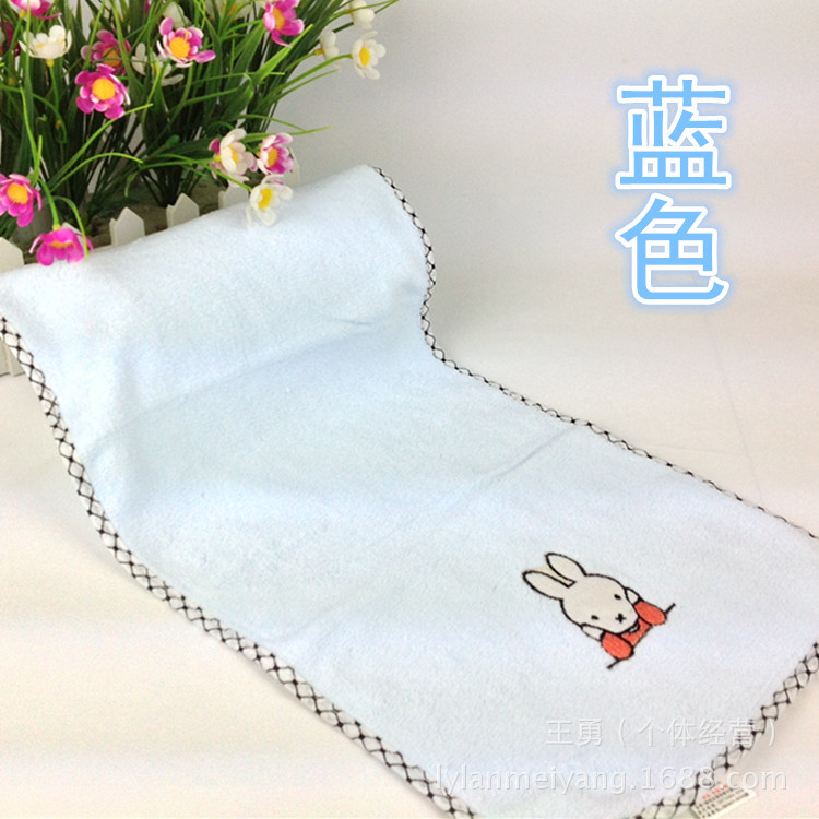 磨毛绣兔子童巾