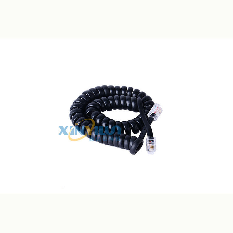 电话线 电话机 听筒线 电话曲线 电话机 手柄线 2米 黑色 4P4C