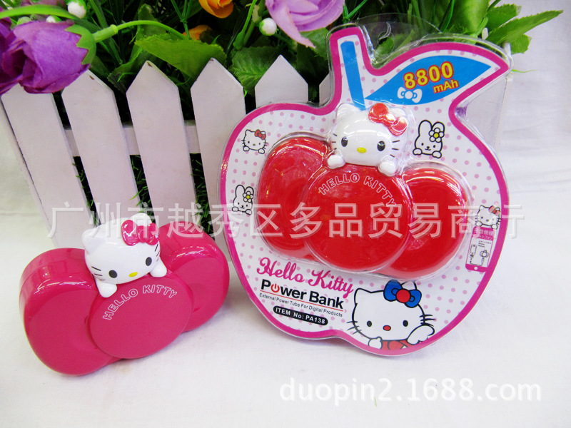 Direct sales of new Hellokitty bow mobile power supply 8800 Ma bow rechargeable Bao, random delivery33