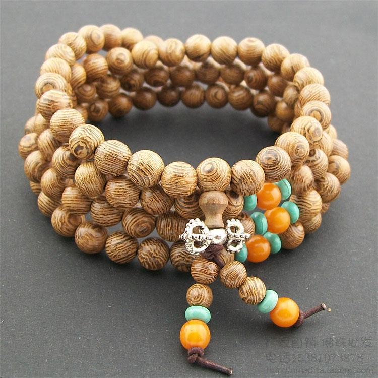 6MM108 natural Africa Wenge Beads bracelet men and women woodiness Wenge Hand string Jewelry