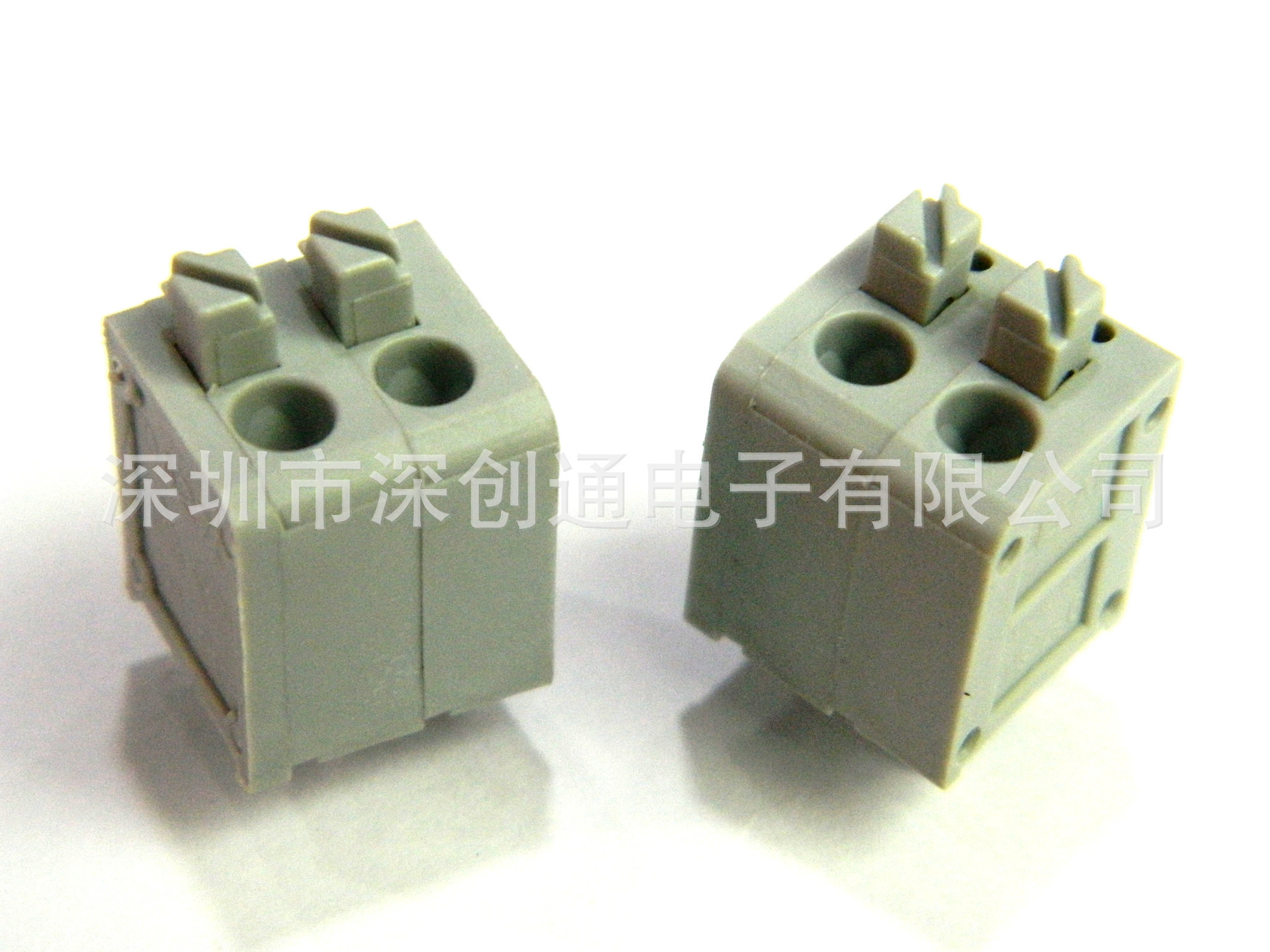 厂家供应免螺丝式  灰色 间距5.0  弹簧式PCB接线端子236