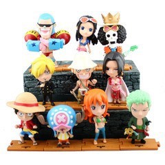10款 ONE PIECE海賊王路飛喬巴娜美索隆 玩偶公仔擺