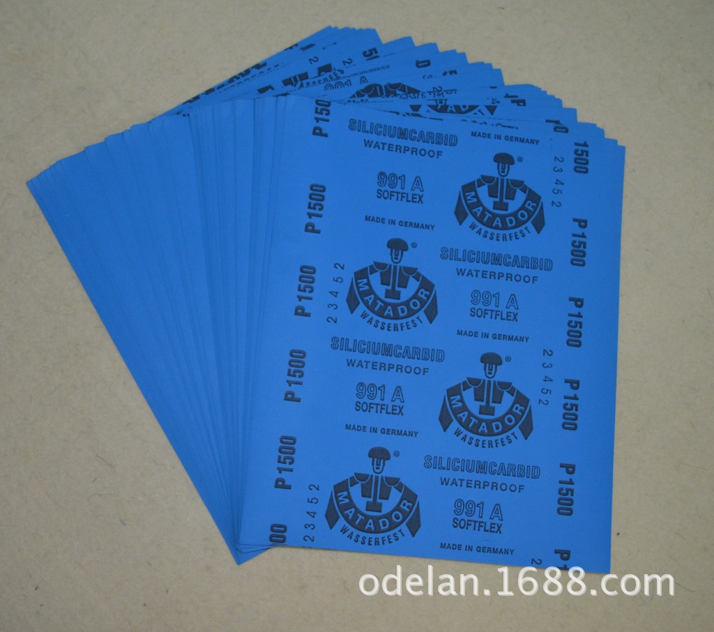 德国勇士砂纸1500#研磨抛光汽车美容红木玉石砂纸