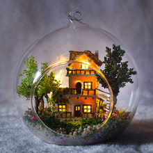 挪威树屋新奇创意diy玻璃球小屋ins网红家居装饰摆件跨境微店货源