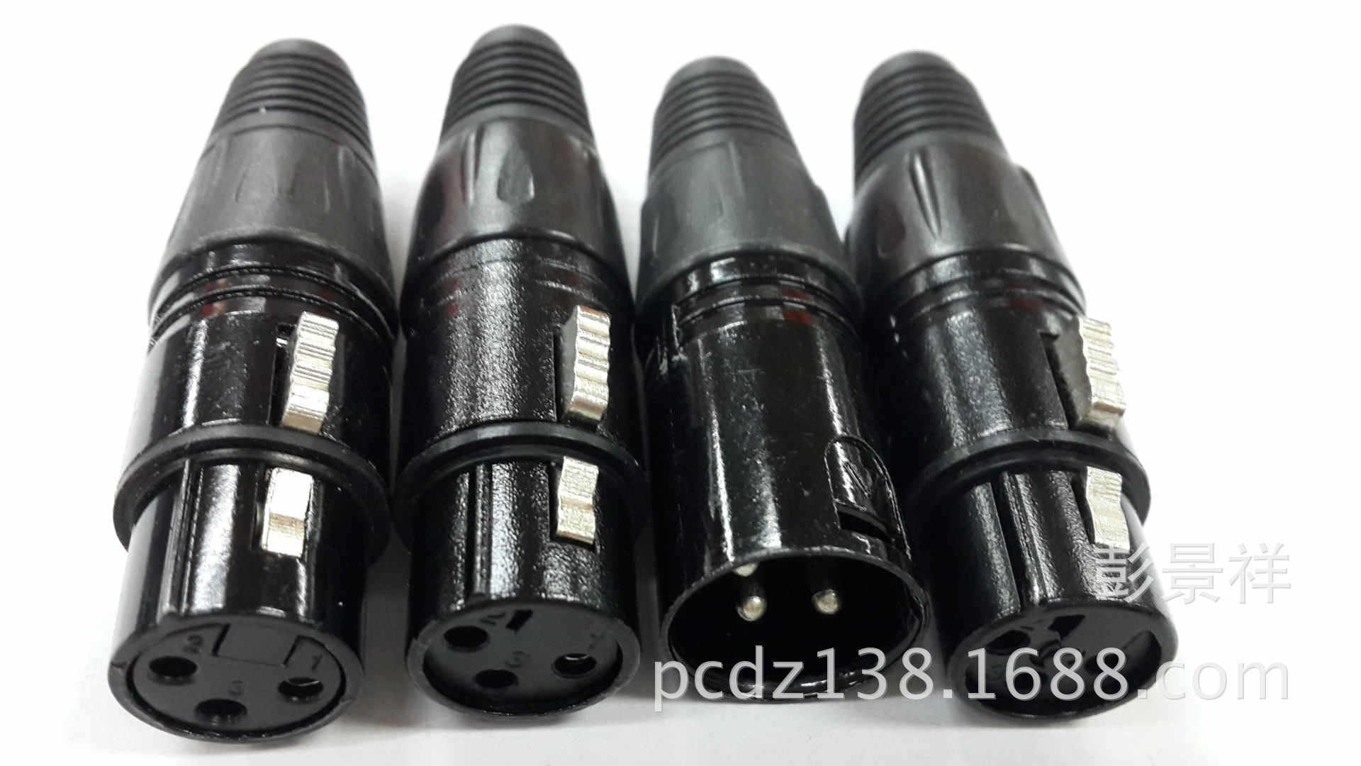 黑色卡侬3芯/音响插/麦克风插头/卡拉OK插/音频插头