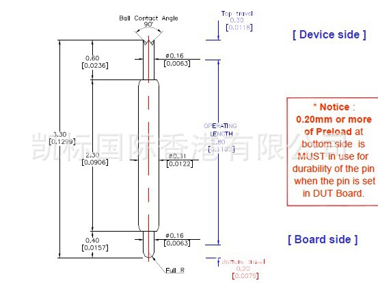 直供韓國Leeno双头弹簧探針  db011进口双头测试探针 12G高频针