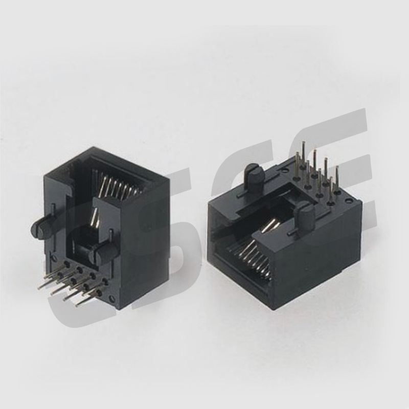 RJ45网络插座网线网口接口水晶头座母座10P8C立式全塑网络插座