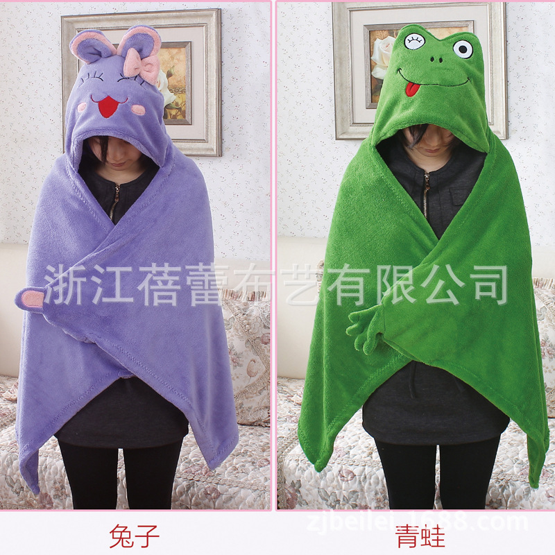 珊瑚絨動物多用巾2