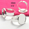 Copper silver ring, 16mm, wholesale