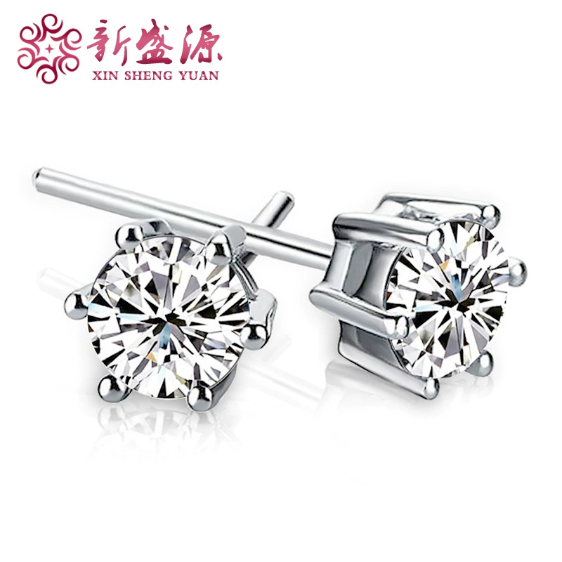 925 ювелирных изделий стерлингового серебра шесть когтей классические серьги Южная Корея Серьги Производители оптом