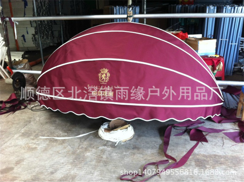 法式西瓜雨篷雨棚活动折叠球形雨蓬半圆遮阳棚装饰阳台雨蓬球形棚-阿里巴巴