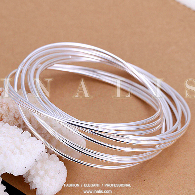Fashion Geometric Cooperized silver Plating Bangle 1 Piece