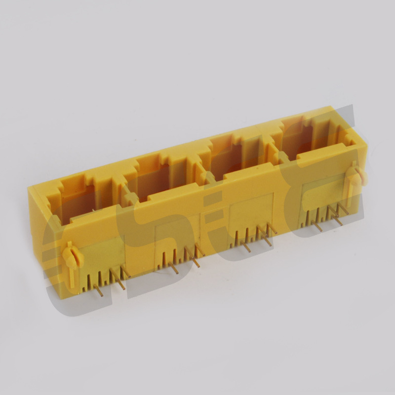 厂家批发各种网络模块插座英式PCB插座带屏蔽RJ45网络插座