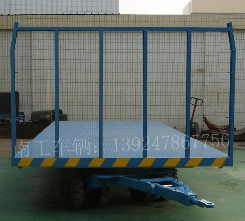 厂家12吨车间全挂式平板拖车 移动式重型拖挂车