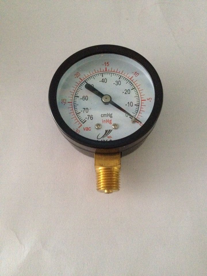 毫米水柱单位压力表 Y60 -76-0cmhg  -30-0inhg英寸汞柱 0-76CMHG