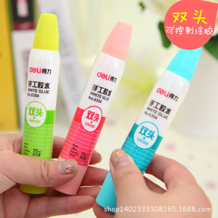 Effective 6354 glue manual Double head Controllable glue 35ml student Fine Arts liquid glue glue wholesale