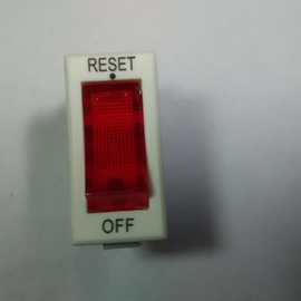 过载开关(白色) 电脑音箱音响插板控制开关带灯船型