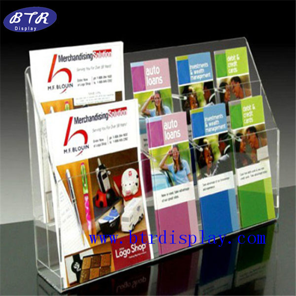柜台桌面资料架 透明亚克力宣传画册架 压克力说明书资料展示架