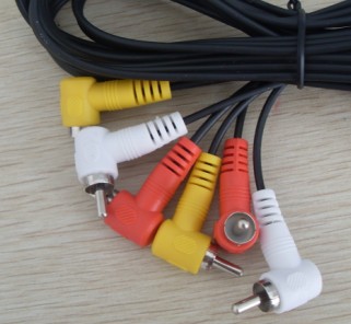 生产90°C度弯头RCA音视频高清AVcable线