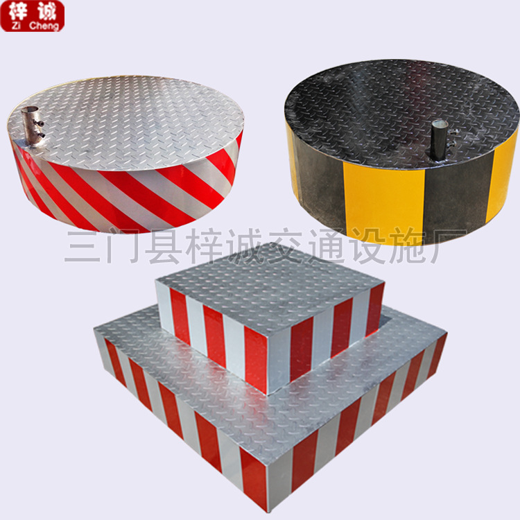 加厚款交通圆形站岗台 保安执勤岗台 安全反光站台 道路指挥台