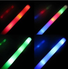 Concert fluorescent stick wholesale making logo electronic led colorful luminous sponge stick foam fluorescent stick silver light stick