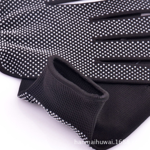 Wholesale outdoor breathable anti-slip granular silicone climbing and cycling nylon gloves summer thin style with elastic